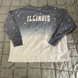 Maurices Gray and White Illinois Sweatshirt